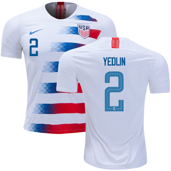 USA #2 Yedlin Home Kid Soccer Country Jersey